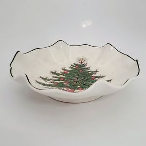Vtg Christmas Candy / Nut Dish, English Barrington Ironstone China